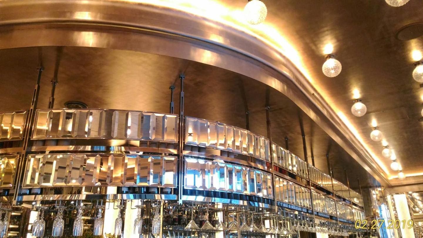 Interior design decoration with gold leaf Goldbeater