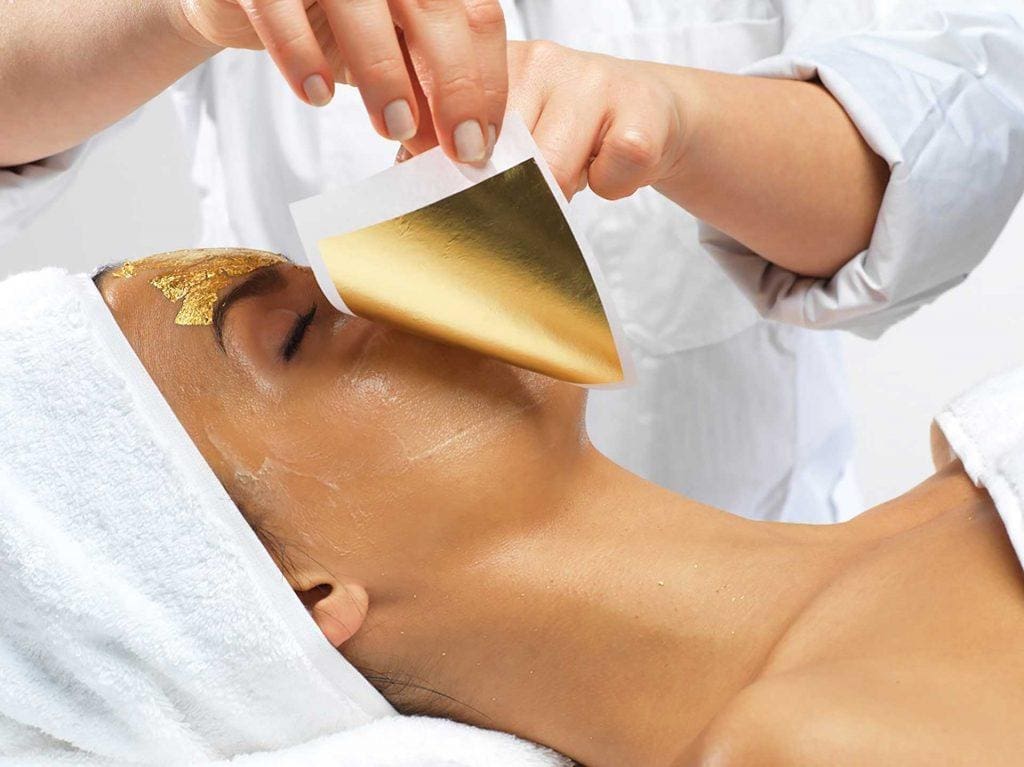 24K Gold Leaf Cosmetic Treatments - Beauty Gold Manetti