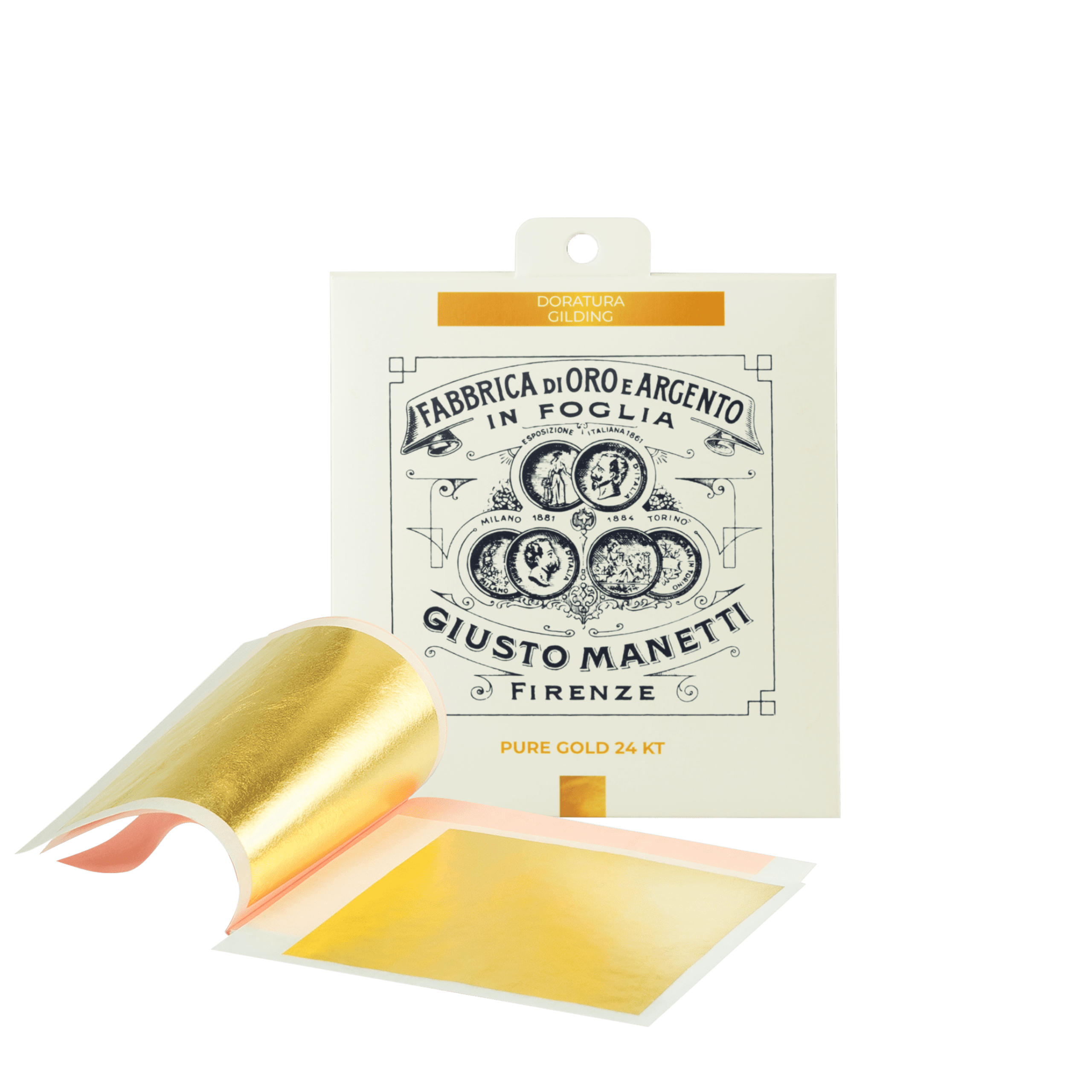 Gold leaf books – 80×80 mm – 16 grams – Pure gold 24 kt