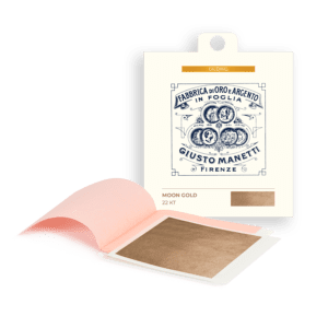 Blattgold in Heft - 80x80 mm - 14 gramm - Moon 22 kt