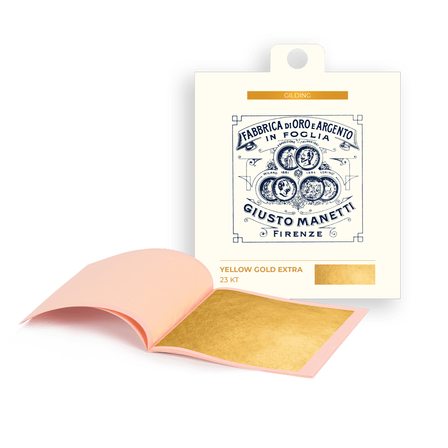 Gold leaf books - 80x80 mm - Yellow gold extra 23 kt