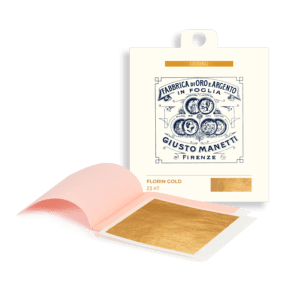 Blattgold in Heft - 80x80 mm - 14 gramm - Florin 23 kt