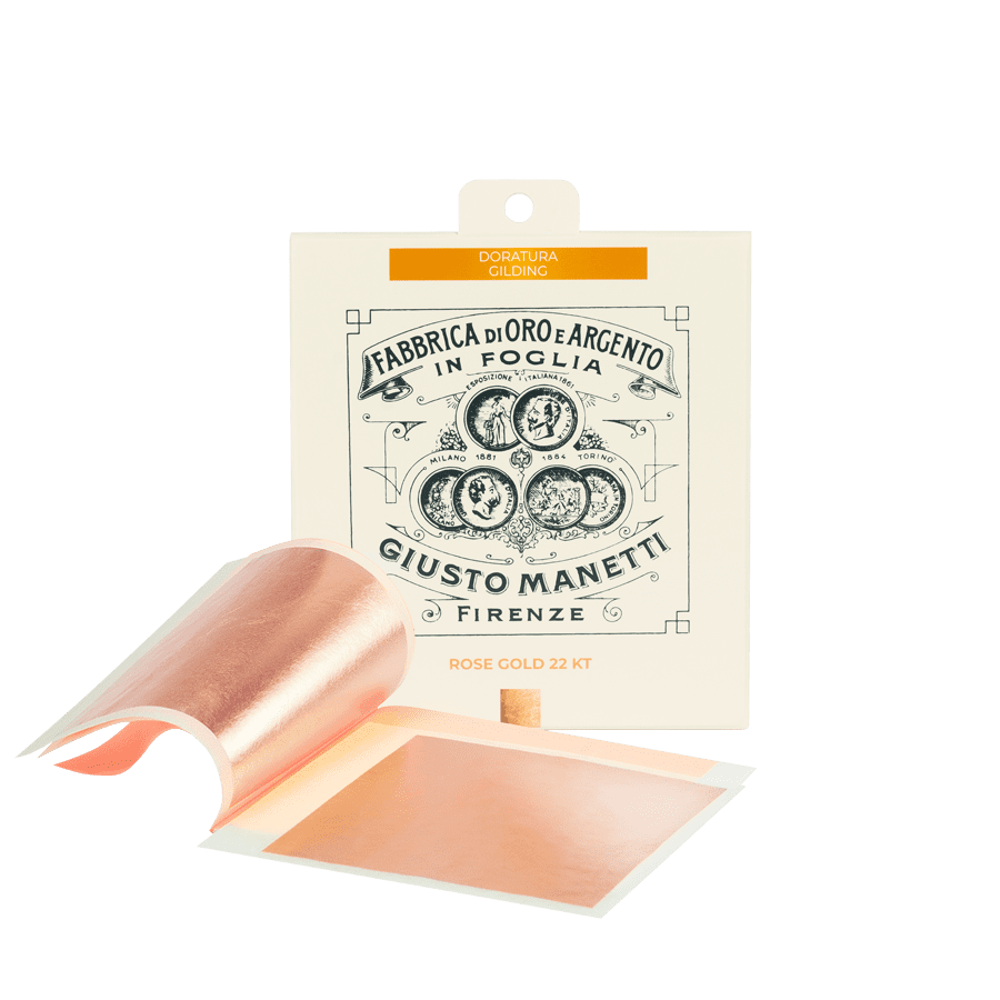 Gold leaf books - 80x80 mm - 16 grams - Rose Gold 22kt