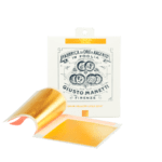Feuille d'or en carnet 80x80 mm - 13 grammes - Or demi-jaune foncé 22 ct Décalcomanies
