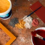 Assiette à dorer en poudre