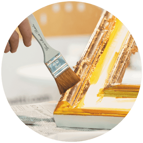 Doratura con foglia oro imitazione