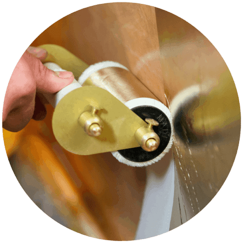 Doratura con foglia oro in rotolo